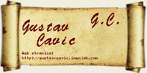 Gustav Čavić vizit kartica